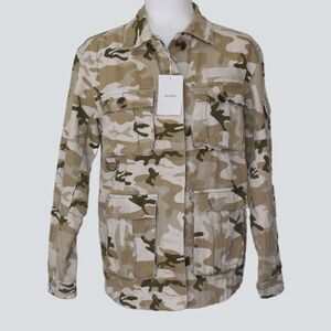 BEHRSKA % 100 Cotton Camo Army Jacket Size XS